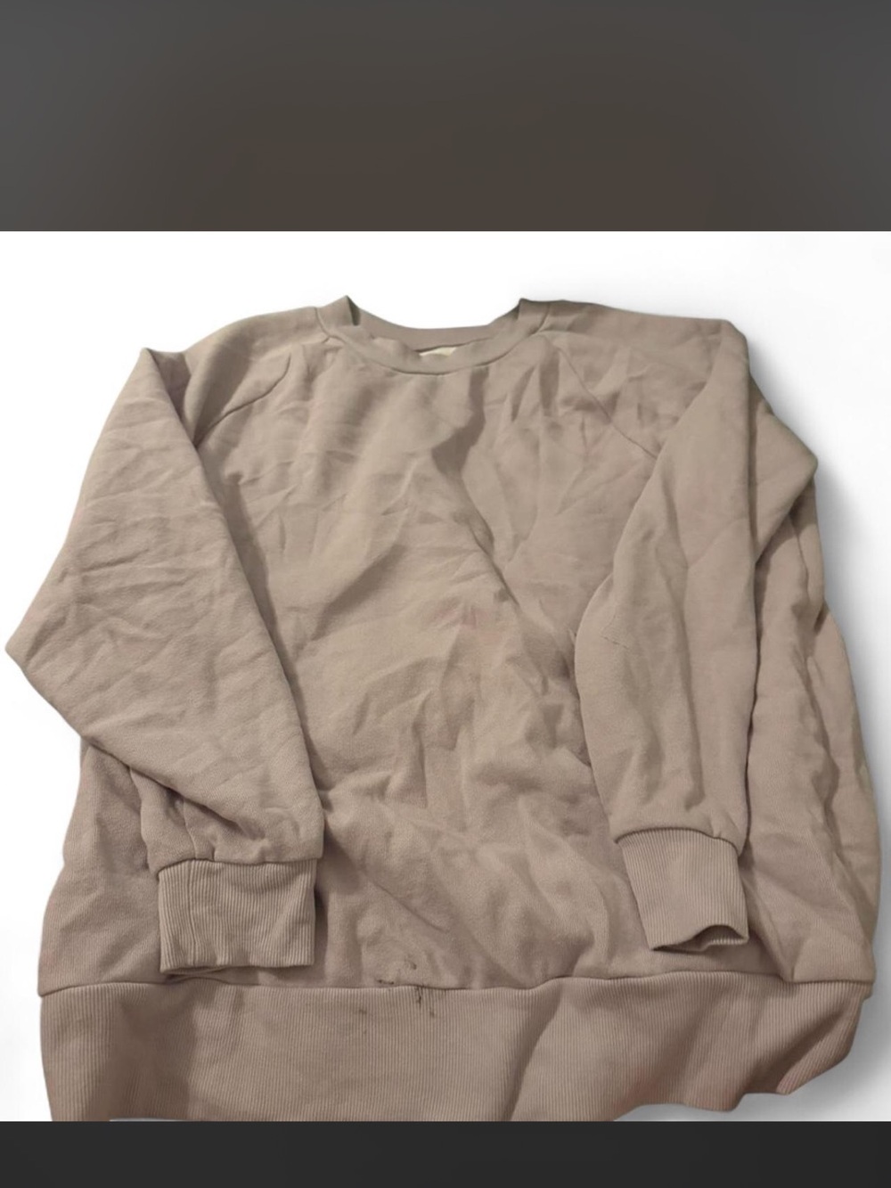 Colsie Men’s Crewneck Sweatshirt in Light Taupe